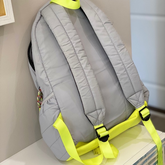 Gray/Neon Yellow Light School Backpack - Picture 5 of 7